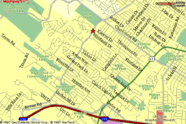 Map to St. Louis office of MAC
